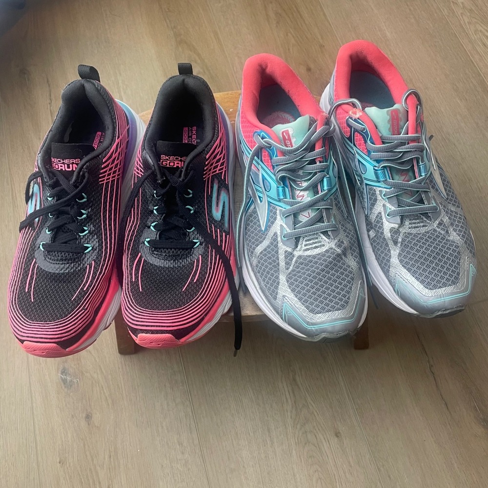 Skechers Ultra GO Run & Brooks Ravenna Running Shoes sneakers Lot Women's 8.5